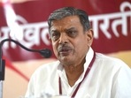 Rashtriya Swayamsevak Sangh (RSS) general secretary Dattatreya Hosabale.(PTI Photo)