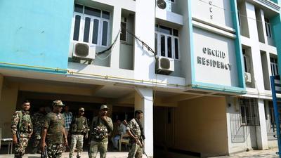EOU teams raided Sharma’s paternal residence at Maker in Saran, official residence at Jakkanpur and two flats in the state capital bought in his wife’s name. (Santosh Kumar/HT Photo) EOU teams raided Sharma’s paternal residence at Maker in Saran, official residence at Jakkanpur and two flats in the state capital bought in his wife’s name. (Santosh Kumar/HT Photo)