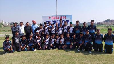 Crystal Club bagged victory against SC Academy by five wickets in a low-scoring 40 over league match during the GNSA Under-14 Cricket Tournament in Jassian, Ludhiana, on Saturday (HT Photo) Crystal Club bagged victory against SC Academy by five wickets in a low-scoring 40 over league match during the GNSA Under-14 Cricket Tournament in Jassian, Ludhiana, on Saturday (HT Photo)