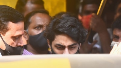 Aryan Khan is seen walking out of Mumbai's Arthur Road prison. (HT Photo) Aryan Khan is seen walking out of Mumbai's Arthur Road prison. (HT Photo)