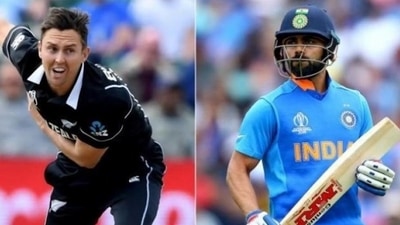 New Zealand pacer Trent Boult and India captain Virat Kohli New Zealand pacer Trent Boult and India captain Virat Kohli
