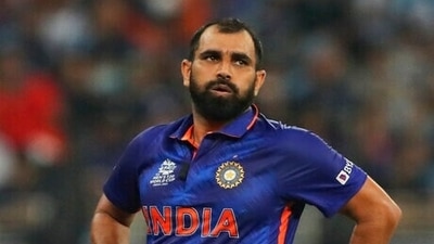 India's Mohammed Shami prepares to bowl his next delivery during the Cricket Twenty20 World Cup match between India and Pakistan in Dubai, UAE, Sunday, Oct. 24, 2021. (AP) India's Mohammed Shami prepares to bowl his next delivery during the Cricket Twenty20 World Cup match between India and Pakistan in Dubai, UAE, Sunday, Oct. 24, 2021. (AP)