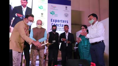 BVR Subrahmanyam, secretary, ministry of commerce and industry, government of India, said UP would play a vital role in achieving $400 billion merchandise export target in the current fiscal (HT photo)