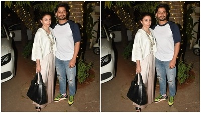 Soha Ali Khan adorned an oversized satin white cropped cop and teamed it with an ivory long skirt. Kunal Kemmu was at his casual best in a tee shirt and a pair of distressed jeans. (HT Photos/Varinder Chawla) Soha Ali Khan adorned an oversized satin white cropped cop and teamed it with an ivory long skirt. Kunal Kemmu was at his casual best in a tee shirt and a pair of distressed jeans. (HT Photos/Varinder Chawla)
