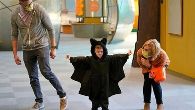 Sales of candy, costumes and décor are up at least 25% over last year and are predicted to set a new high, between $10 to $11 billion, (AP Photo/Rick Bowmer) Sales of candy, costumes and décor are up at least 25% over last year and are predicted to set a new high, between $10 to $11 billion, (AP Photo/Rick Bowmer)