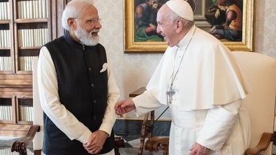 PM Modi had a ‘very warm’ meeting with Pope Francis on Saturday. PM Modi had a ‘very warm’ meeting with Pope Francis on Saturday. 
