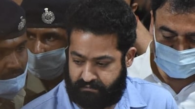 Jr NTR got emotional as he paid his last respects to Puneeth Rajkumar. Jr NTR got emotional as he paid his last respects to Puneeth Rajkumar.