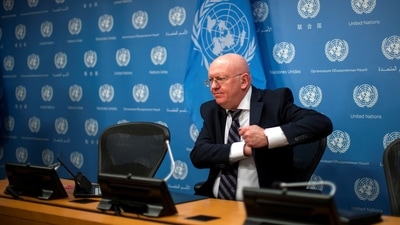 Russian UN ambassador Vassily Nebenzia said that the 'primary thing" in the moment is to “stabilise” Afghanistan. (REUTERS/Eduardo Munoz) (REUTERS)