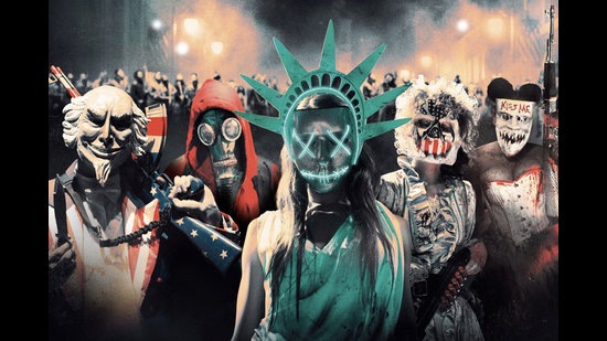 In The Purge series of films (2013-), a crime-free future US celebrates an annual holiday in which all crime is legal for 12 hours. “I do feel we are in the middle of what I would call the third golden age of horror, for the sheer variety of films... and the diversity of voices,” says Kendall Phillips, author of works on horror and professor of communication and rhetorical studies at Syracuse University, New York. In The Purge series of films (2013-), a crime-free future US celebrates an annual holiday in which all crime is legal for 12 hours. “I do feel we are in the middle of what I would call the third golden age of horror, for the sheer variety of films... and the diversity of voices,” says Kendall Phillips, author of works on horror and professor of communication and rhetorical studies at Syracuse University, New York.
