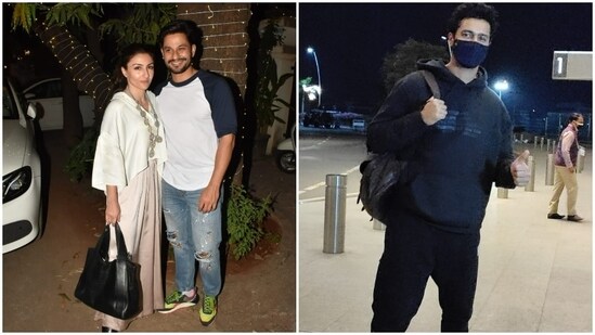 The weekend is here, and the celebrities of the tinsel town seem to be basking in the weekend mood. From flying out of the city to having an intimate dinner, Bollywood celebrities were spotted in various parts of Mumbai, enjoying their weekend. While Soha Ali Khan and Kunal Kemmu stepped out of their home for a night out, Vicky Kaushal was clicked on his way to the airport.(HT Photos/Varinder Chawla)