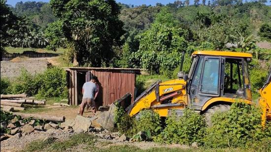 The blast took place just two days after Assam Police objected to the bridge construction at the Kachurthal area. (HT Photo)