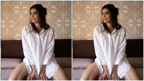 Karishma is in the weekend mood and is lazying around at home.(Instagram/@karishmaktanna)