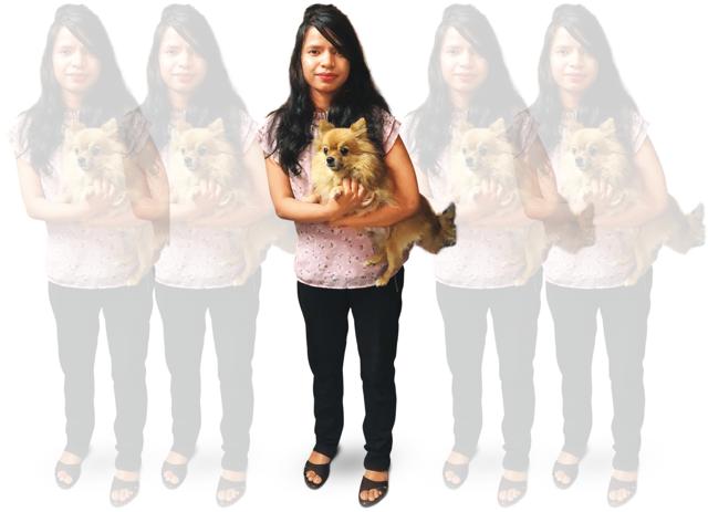 Andrea stays and pets her pooch when she’s scared Andrea stays and pets her pooch when she’s scared