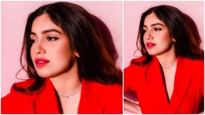 Revealing that red is her favourite colour, Bhumi Pednekar captioned her Instagram post, "Red is my colour ." (Instagram/@bhumipednekar) Revealing that red is her favourite colour, Bhumi Pednekar captioned her Instagram post, "Red is my colour ." (Instagram/@bhumipednekar)