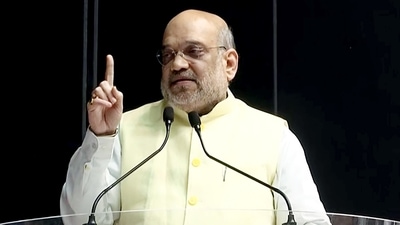 Union Home Minister Amit Shah addresses at Amul's 75th foundation day, in Anand on Sunday. (ANI Photo) Union Home Minister Amit Shah addresses at Amul's 75th foundation day, in Anand on Sunday. (ANI Photo)