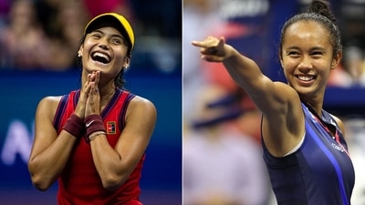 Emma Raducanu, 18 (L), and Leylah Fernandez, 19. (Getty Images) Emma Raducanu, 18 (L), and Leylah Fernandez, 19. (Getty Images)