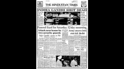 A screengrab of the Hindustan Times on November 1, 1984. A screengrab of the Hindustan Times on November 1, 1984.