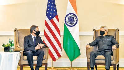 US secretary of state Antony Blinken meets with external affairs minister Subrahmanyam Jaishankar on the sidelines of the G20 leaders' summit in Rome, Italy, on October 30. (REUTERS) US secretary of state Antony Blinken meets with external affairs minister Subrahmanyam Jaishankar on the sidelines of the G20 leaders' summit in Rome, Italy, on October 30. (REUTERS)