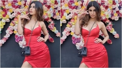 Actor Mouni Roy is celebrating Halloween in one of the most sensuous and elegant attires ever, and we can't help but take style notes from her. The star took to Instagram today to wish her social media family by posting several photos of herself in a red dress. She captioned her post, "Ghost town and haunted love...happy Halloween." (Instagram/@imouniroy) Actor Mouni Roy is celebrating Halloween in one of the most sensuous and elegant attires ever, and we can't help but take style notes from her. The star took to Instagram today to wish her social media family by posting several photos of herself in a red dress. She captioned her post, "Ghost town and haunted love...happy Halloween." (Instagram/@imouniroy)