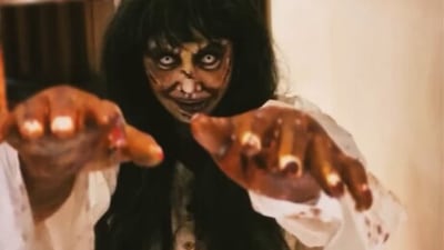Shilpa Shetty shared a video of herself dressed as a zombie bride. 