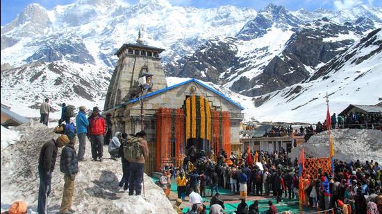 Kedarnath shrine in Rudraprayag district is considered to be the abode of Lord Shiva. PM Modi will visit the shrine on November 5. (HT FILE PHOTO) Kedarnath shrine in Rudraprayag district is considered to be the abode of Lord Shiva. PM Modi will visit the shrine on November 5. (HT FILE PHOTO)