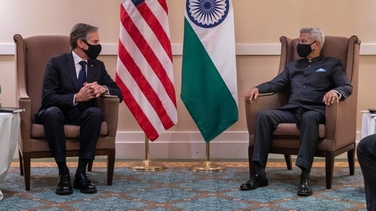 US secretary of state Antony Blinken and EAM S Jaishankar hold talks in Rome. (Twitter@SecBlinken)