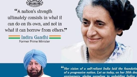 The advertisement shared by Congress leader Amarinder Singh on his Twitter account on Sunday. The advertisement shared by Congress leader Amarinder Singh on his Twitter account on Sunday. 