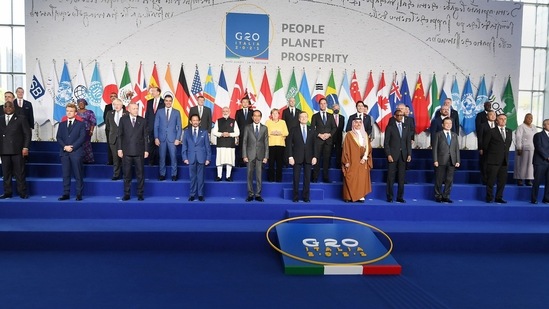 PM Modi is slated to attend the second session of the G20 Summit at Rome on climate change today, October 31.(PTI)