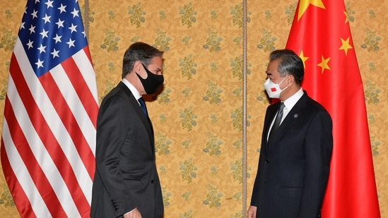 US Secretary of State Antony Blinken meets Chinese Foreign Minister Wang Yi on the sidelines of the G20 summit in Rome, Italy. (Reuters)