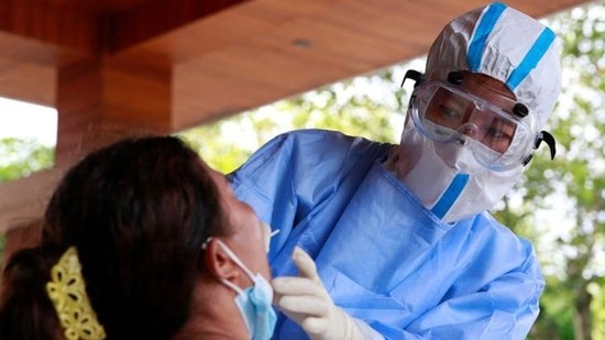 Myanmar detected its first two Covid-19 cases on March 23 last year.(via Reuters. Representative image) Myanmar detected its first two Covid-19 cases on March 23 last year.(via Reuters. Representative image)