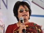 Taslima Nasreen has alleged her Facebook account has been banned. (HT File Photo)