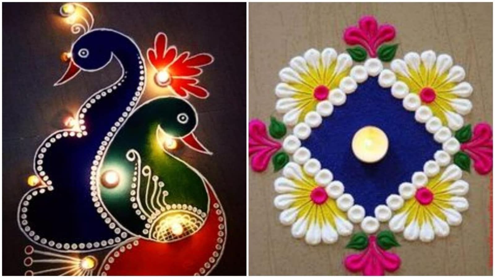 Image of Diya on Rangoli-DB284014-Picxy