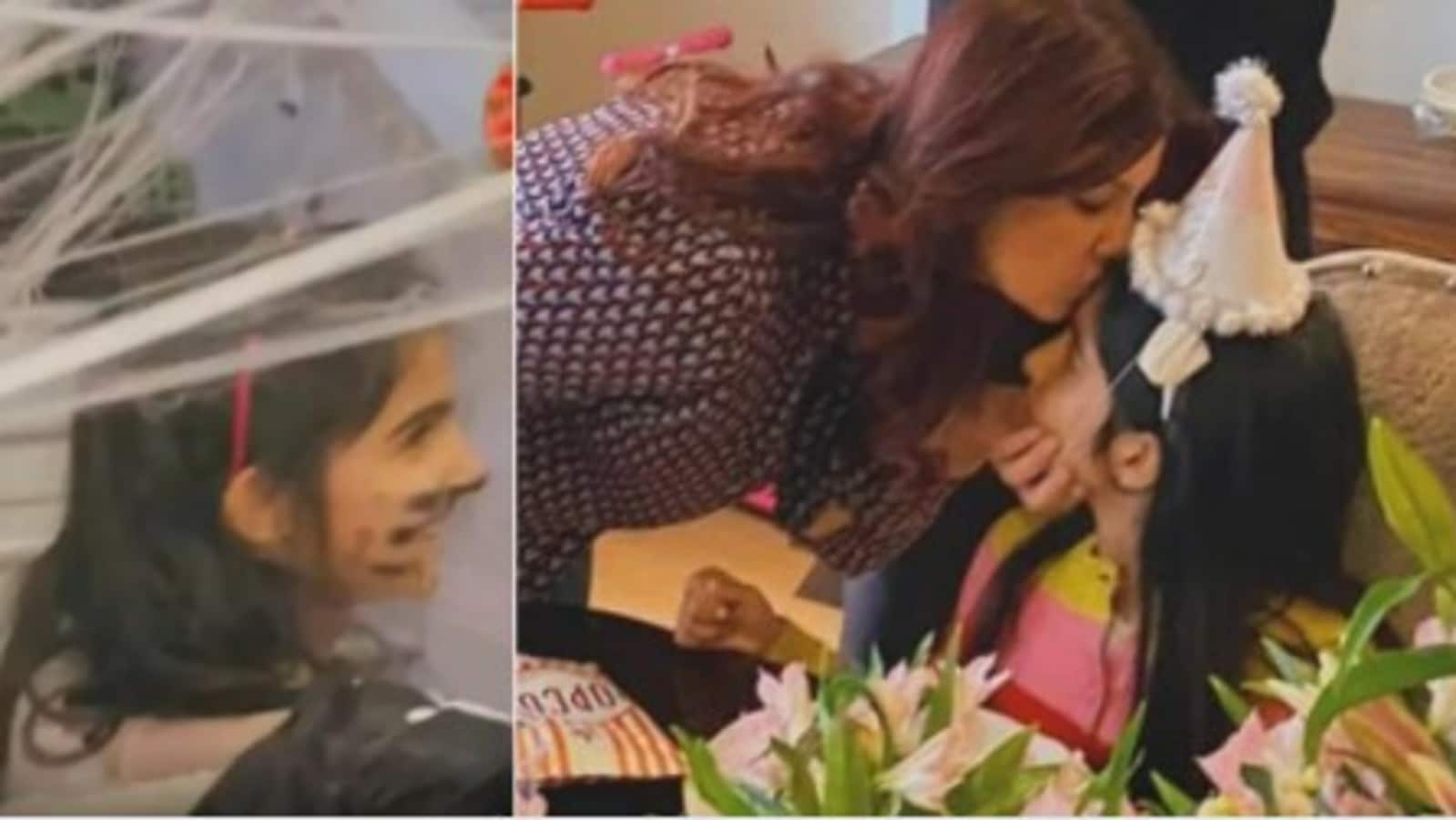 Akshay Kumar, Twinkle Khanna's Nitara goes door to door for candies as family celebrates Halloween in London. Watch