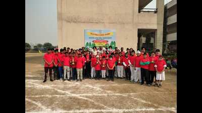 Players who took part in the Delhi Public School Junior’s Open Golf Tournament in Ludhiana. (HT photo)