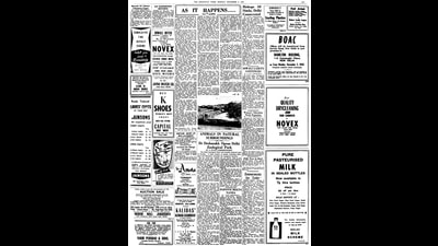 A screengrab of the Hindustan Times on November 1, 1959. A screengrab of the Hindustan Times on November 1, 1959.