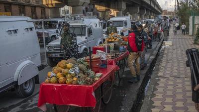 Last June, the Ministry of housing and urban affairs had launched the PM Street Vendor’s Atma Nirbhar Nidhi (PM SVANidhi) for providing affordable loans upto ₹10,000 to street vendors, hawkers or cart pullers selling vegetables, fruits, street food, apparel etc. The census is to help Srinagar MC in the implementation of this scheme. (AP) Last June, the Ministry of housing and urban affairs had launched the PM Street Vendor’s Atma Nirbhar Nidhi (PM SVANidhi) for providing affordable loans upto ₹10,000 to street vendors, hawkers or cart pullers selling vegetables, fruits, street food, apparel etc. The census is to help Srinagar MC in the implementation of this scheme. (AP)
