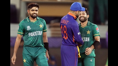 Babar Azam looks up to Virat Kohli as his role model. MS Dhoni shirts are worn by Pakistani fans. The cricket fraternity speaks a different language, quite distant from that of politics (ANI)