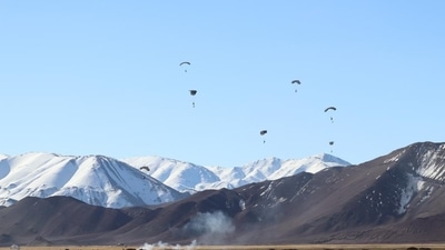 Response capabilities including the inter-theatre movement of troops and equipment, and recision stand-off drops, among others, were validated. (ANI Photo)
