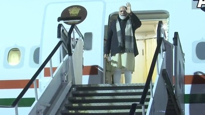 PM Modi arrives in Glasgow; to attend COP26, hold bilateral talks with Boris Johnson (ANI) PM Modi arrives in Glasgow; to attend COP26, hold bilateral talks with Boris Johnson (ANI)