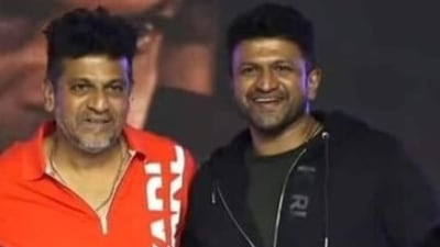 Shivrajkumar with his late brother Puneeth Rajkumar.