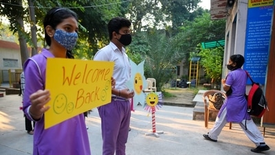 According to the Directorate of Education circular, heads of schools should ensure that students attend the school with parental consent only. It is to ensure that no more than 50 per cent of the students to be called to schools. (HT Photo/Amal KS) According to the Directorate of Education circular, heads of schools should ensure that students attend the school with parental consent only. It is to ensure that no more than 50 per cent of the students to be called to schools. (HT Photo/Amal KS)