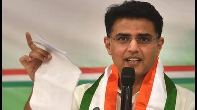 Senior Congress leader Sachin Pilot at a press conference in Lucknow on Monday. (PTI Photo) Senior Congress leader Sachin Pilot at a press conference in Lucknow on Monday. (PTI Photo)