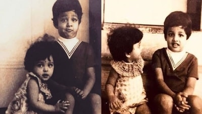 Aishwarya’s brother Aditya Rai had once shared cute childhood pictures of the two on her birthday. The actor was seen goofing around with her brother who was more conscious about posing for the camera. Aishwarya’s brother Aditya Rai had once shared cute childhood pictures of the two on her birthday. The actor was seen goofing around with her brother who was more conscious about posing for the camera. 