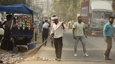 Of the 6,600 workers employed by the MCG, more than 3,500 are deputed in its sanitation wing. (HT Archive) Of the 6,600 workers employed by the MCG, more than 3,500 are deputed in its sanitation wing. (HT Archive)