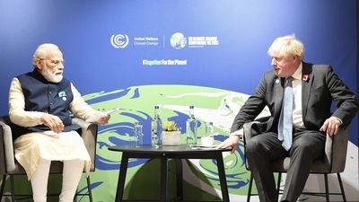 PM Modi congratulated Johnson for successfully organising COP26.