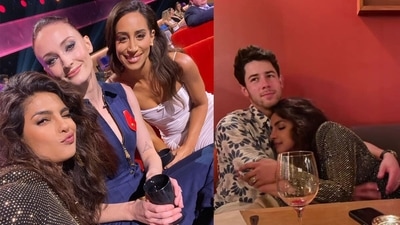 Priyanka Chopra with her Sophie Turner, Danielle Jonas and Nick Jonas. Priyanka Chopra with her Sophie Turner, Danielle Jonas and Nick Jonas. 