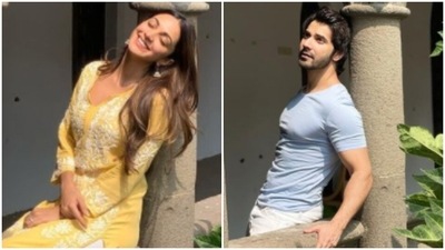 Varun Dhawan and Kiara Advani dropped photos on Instagram from the same location. Varun Dhawan and Kiara Advani dropped photos on Instagram from the same location.