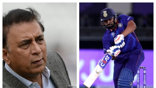 Sunil Gavaskar and Rohit Sharma collage.(File/AP)