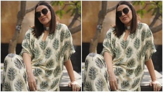 In this comfortable ensemble, Neha posed for the pictures in an outdoor setup.(Instagram/@nehadhupia)