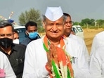 Rajasthan chief minister Ashok Gehlot after bye-elections outcome in Vallabhnagar and Dhariawad.(HT_PRINT) Rajasthan chief minister Ashok Gehlot after bye-elections outcome in Vallabhnagar and Dhariawad.(HT_PRINT)
